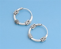 12mm (1/2") Dm Bali Three Straight And Curvy Decorations Men's Hoops 12mm (1/2") Dm Bali Three Straight And Curvy Decorations Men's Hoops